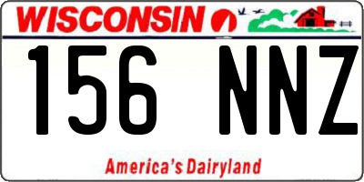 WI license plate 156NNZ