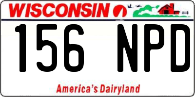 WI license plate 156NPD