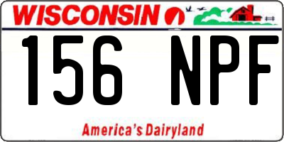 WI license plate 156NPF