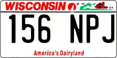 WI license plate 156NPJ