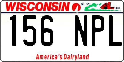 WI license plate 156NPL