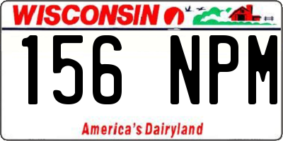 WI license plate 156NPM