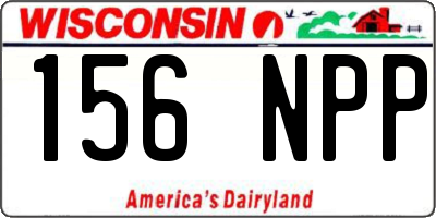 WI license plate 156NPP