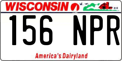 WI license plate 156NPR
