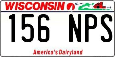 WI license plate 156NPS