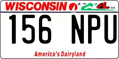 WI license plate 156NPU