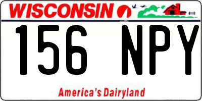 WI license plate 156NPY
