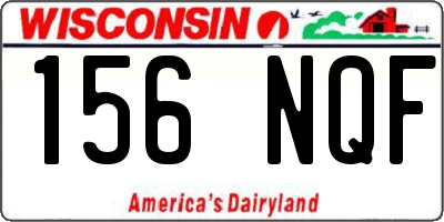 WI license plate 156NQF