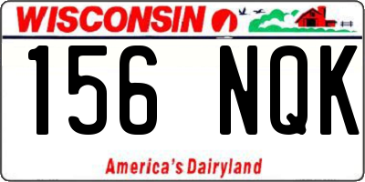 WI license plate 156NQK