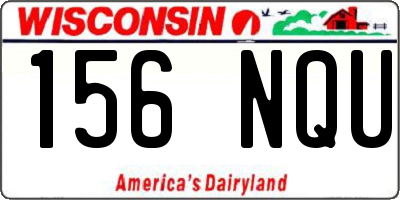 WI license plate 156NQU