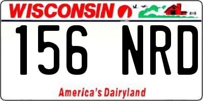 WI license plate 156NRD