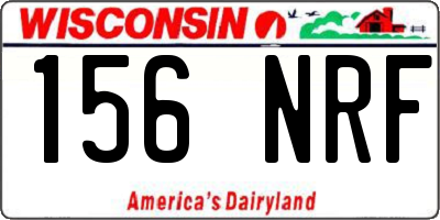 WI license plate 156NRF