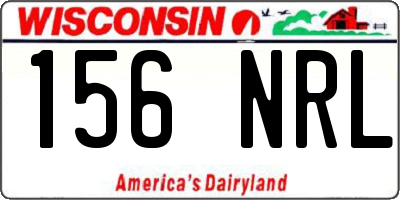 WI license plate 156NRL