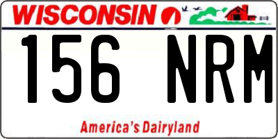 WI license plate 156NRM