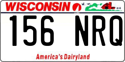 WI license plate 156NRQ