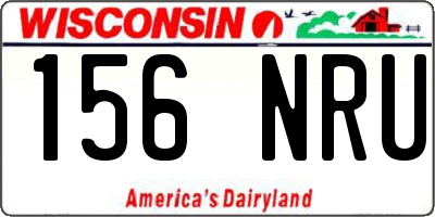 WI license plate 156NRU
