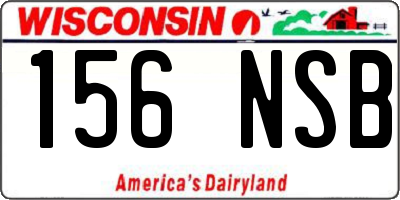 WI license plate 156NSB