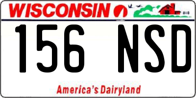 WI license plate 156NSD