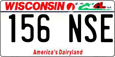 WI license plate 156NSE