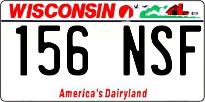 WI license plate 156NSF