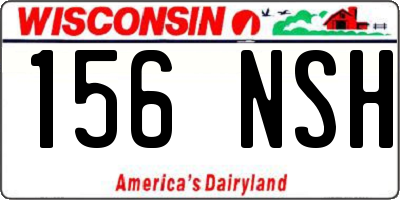 WI license plate 156NSH