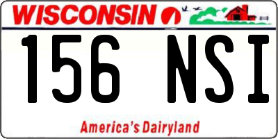 WI license plate 156NSI