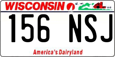 WI license plate 156NSJ