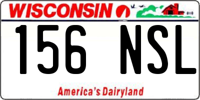 WI license plate 156NSL