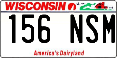 WI license plate 156NSM
