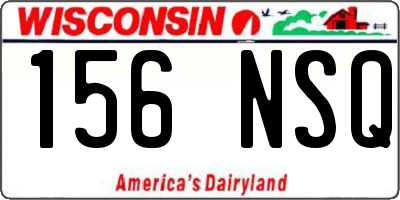 WI license plate 156NSQ