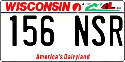 WI license plate 156NSR