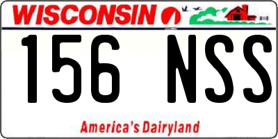 WI license plate 156NSS