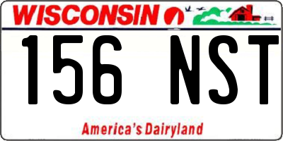 WI license plate 156NST