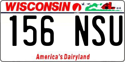 WI license plate 156NSU