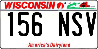 WI license plate 156NSV