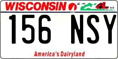WI license plate 156NSY
