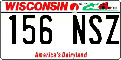 WI license plate 156NSZ