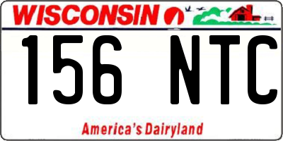 WI license plate 156NTC