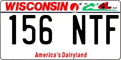 WI license plate 156NTF
