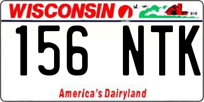 WI license plate 156NTK