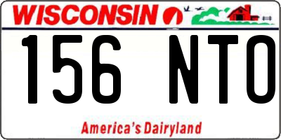 WI license plate 156NTO