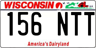 WI license plate 156NTT