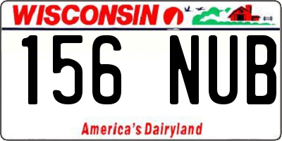 WI license plate 156NUB
