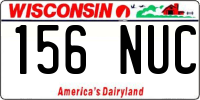 WI license plate 156NUC
