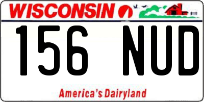WI license plate 156NUD