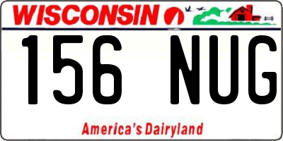 WI license plate 156NUG