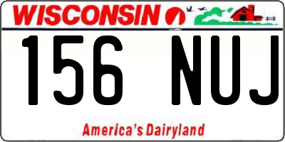 WI license plate 156NUJ