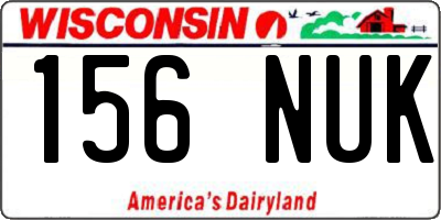 WI license plate 156NUK