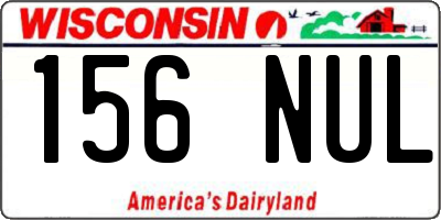 WI license plate 156NUL