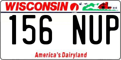 WI license plate 156NUP